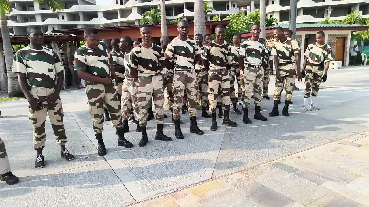Défilé militaire lors d'une cérémonie officielle